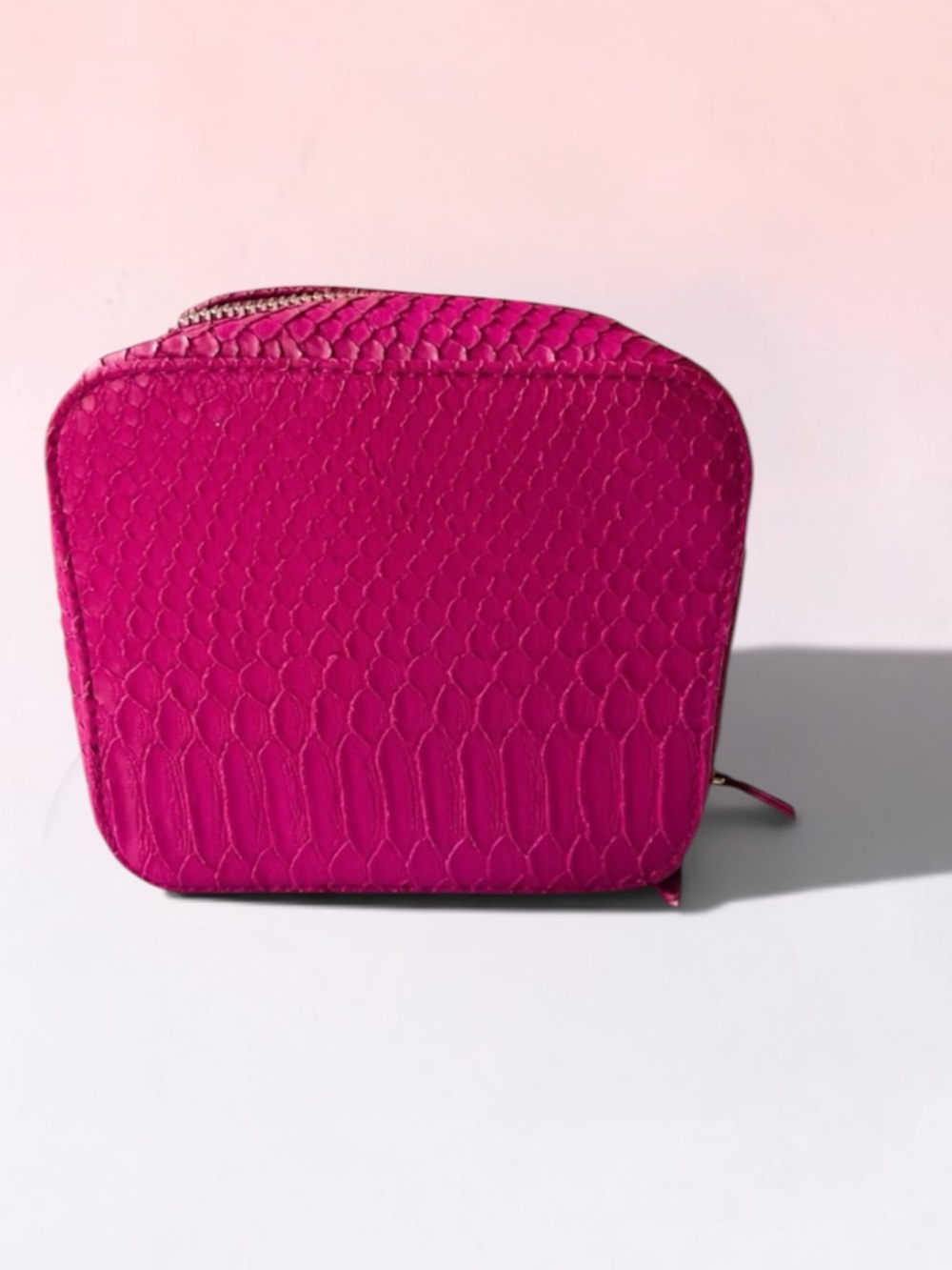 TRISH McEvoy embossed pink makeup planner